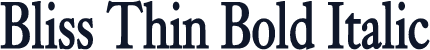 Bliss Thin Bold Italic