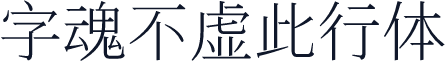 字魂不虚此行体
