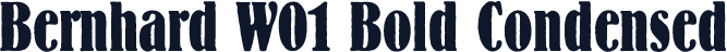 Bernhard W01 Bold Condensed