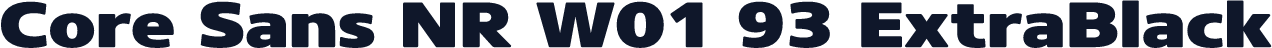 Core Sans NR W01 93 ExtraBlack