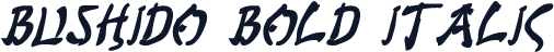 Bushido Bold Italic