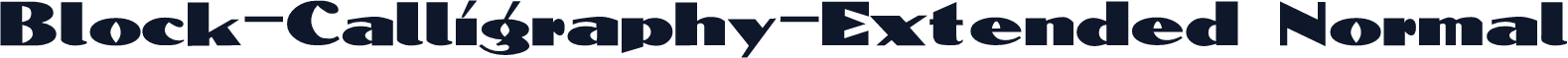Block-Calligraphy-Extended Normal