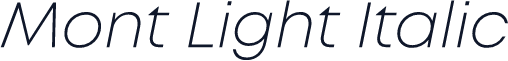 Mont Light Italic