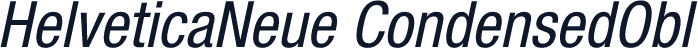 HelveticaNeue CondensedObl