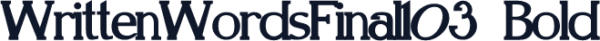 WrittenWordsFinal103 Bold