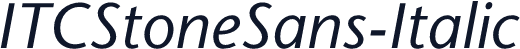 ITCStoneSans-Italic