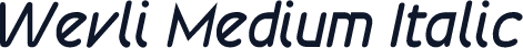 Wevli Medium Italic