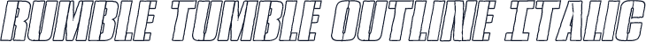 Rumble Tumble Outline Italic