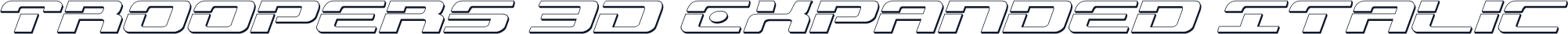 Troopers 3D Expanded Italic