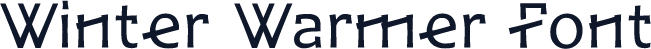 Winter Warmer Font