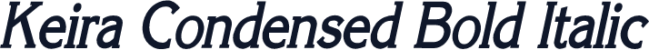 Keira Condensed Bold Italic
