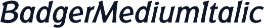BadgerMediumItalic