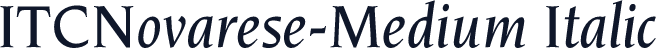 ITCNovarese-Medium Italic