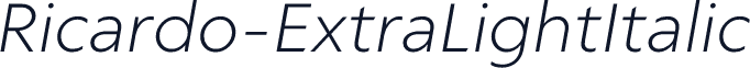 Ricardo-ExtraLightItalic