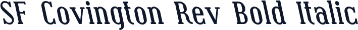 SF Covington Rev Bold Italic