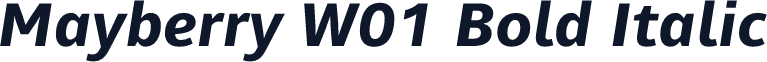 Mayberry W01 Bold Italic