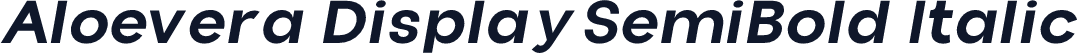 Aloevera Display SemiBold Italic