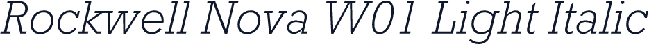 Rockwell Nova W01 Light Italic