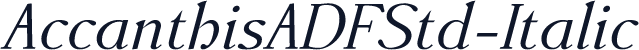 AccanthisADFStd-Italic