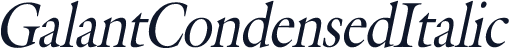 GalantCondensedItalic