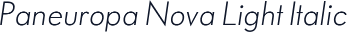 Paneuropa Nova Light Italic