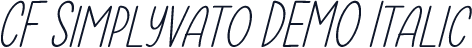 CF Simplyvato DEMO Italic