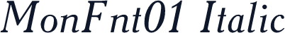 MonFnt01 Italic