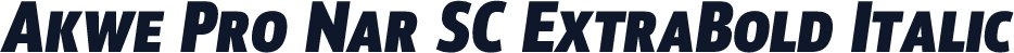Akwe Pro Nar SC ExtraBold Italic