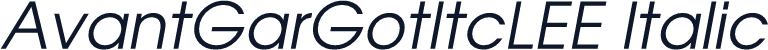 AvantGarGotItcLEE Italic