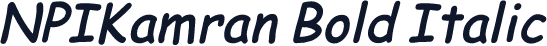 NPIKamran Bold Italic