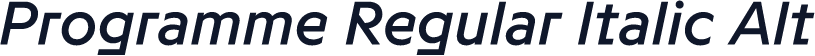 Programme Regular Italic Alt