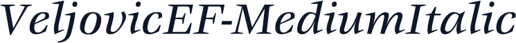 VeljovicEF-MediumItalic