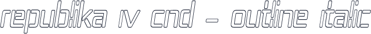 Republika IV Cnd - Outline Italic