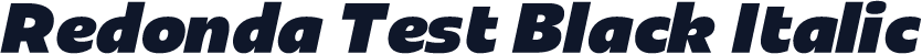 Redonda Test Black Italic