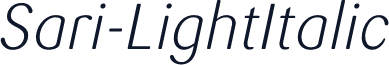 Sari-LightItalic