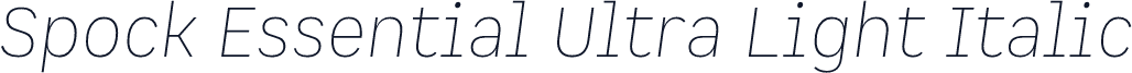 Spock Essential Ultra Light Italic