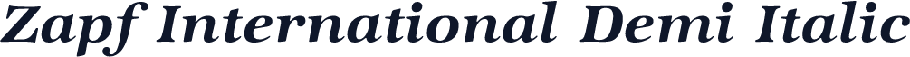 Zapf International Demi Italic