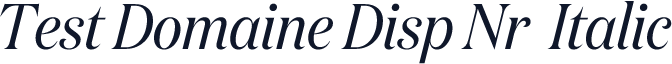 Test Domaine Disp Nr  Italic