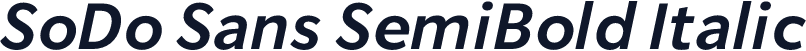 SoDo Sans SemiBold Italic