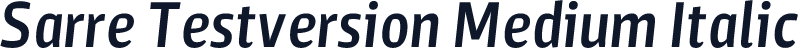 Sarre Testversion Medium Italic
