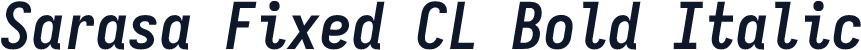 Sarasa Fixed CL Bold Italic