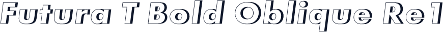 Futura T Bold Oblique Re1