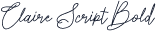 Claire Script Bold