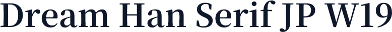 Dream Han Serif JP W19