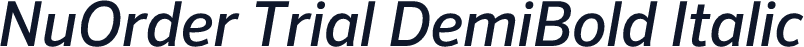 NuOrder Trial DemiBold Italic
