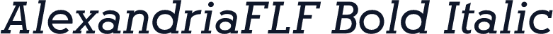 AlexandriaFLF Bold Italic