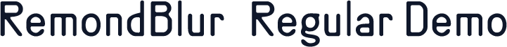RemondBlur-Regular Demo