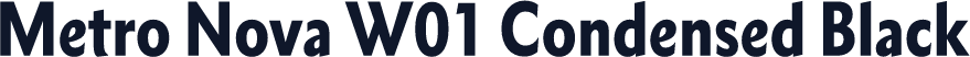 Metro Nova W01 Condensed Black