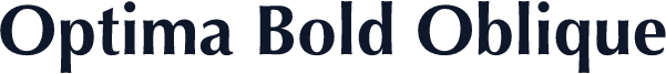 Optima Bold Oblique