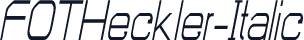 FOTHeckler-Italic